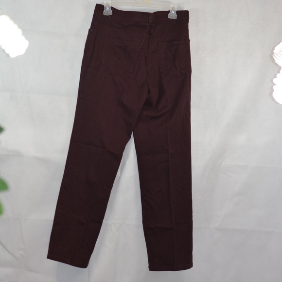 Burgundy Straight Leg High Waist Jean NWT SZ 12 - Picture 5 of 5